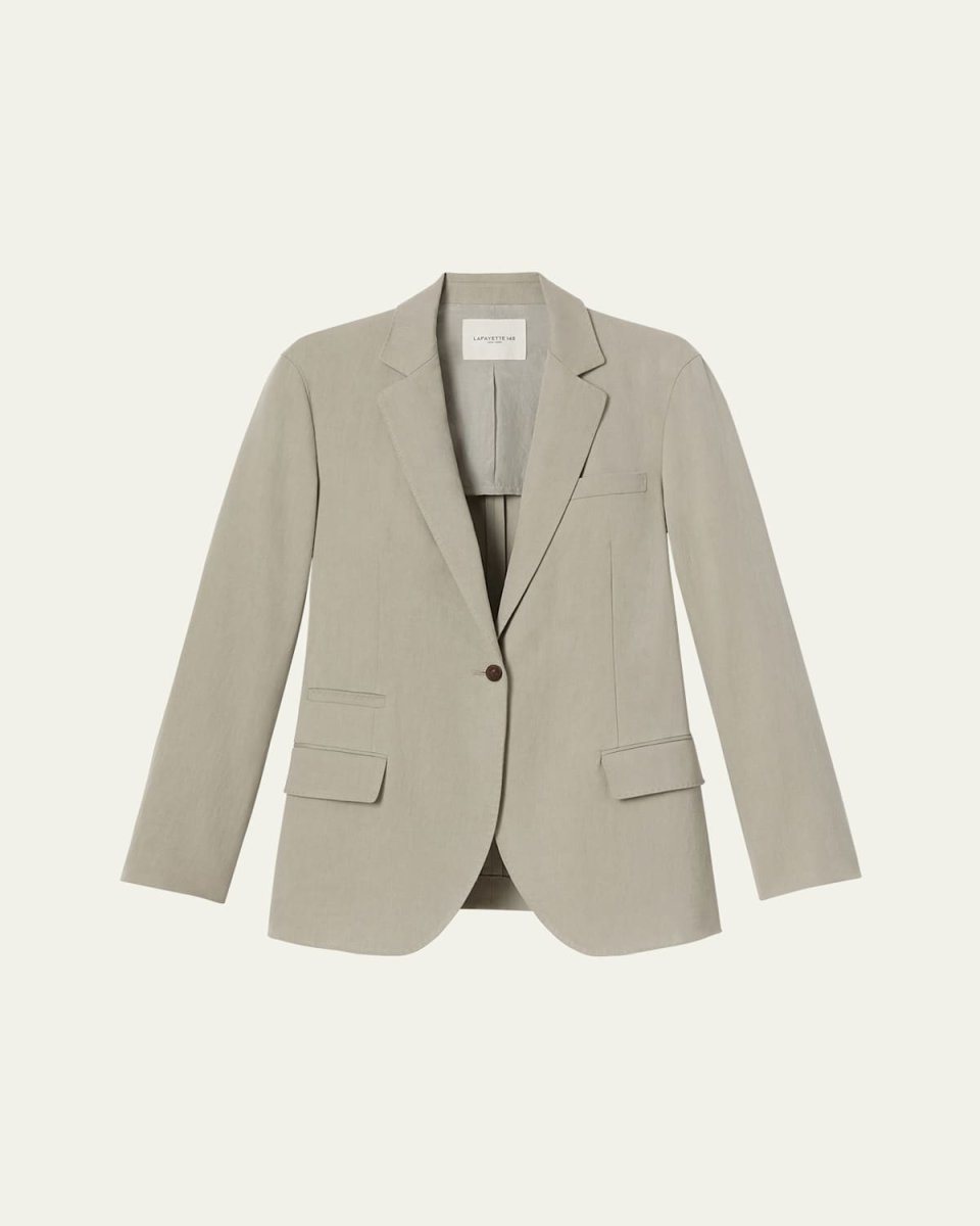 Neapolitan Belted Single-Button Jacket
